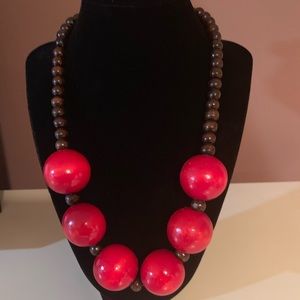 Red Wooden Necklace